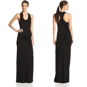 Young Fabulous & and Broke black Hamptons racerback maxi dress ruched sides XL